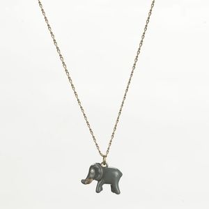 J Crew Factory Enamel Elephant Necklace